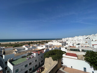 View over the city and beach in Conil de la Frontera