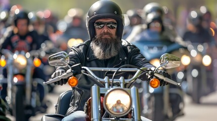 Motorcycle Club Rally in spring