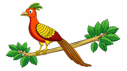 pheasant bird on a branch