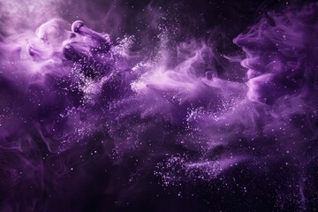 Purple Particle Swirl, Abstract Cosmic Motion Background