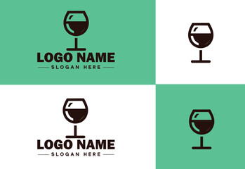 glass logo icon vector for business app icon drinks logo template