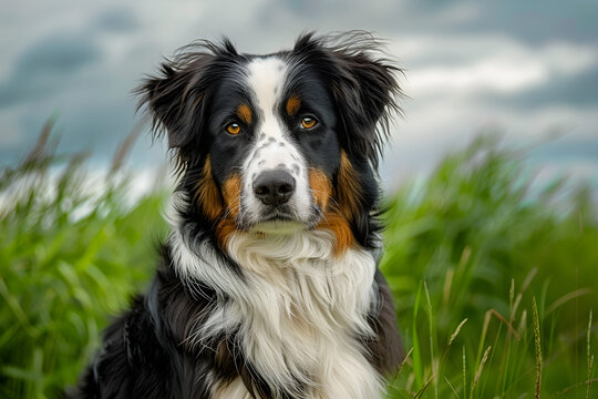 Majestic Large Breed Dog in Vibrant Outdoors - A Display of Strength, Beauty and Loyalty