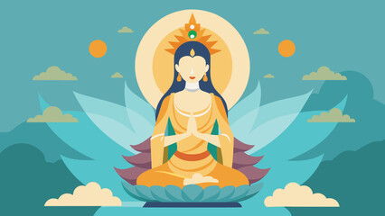 illustration of buddha in a background
