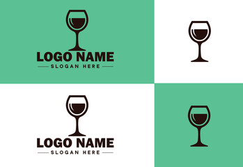 glass logo icon vector for business app icon drinks logo template