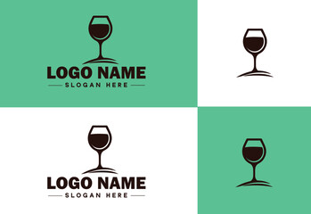 glass logo icon vector for business app icon drinks logo template