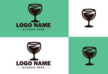 glass logo icon vector for business app icon drinks logo template