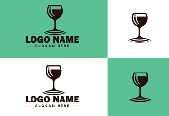 glass logo icon vector for business app icon drinks logo template