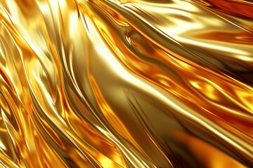 Radiant Abstract gold background. Luxury wave. Generate Ai