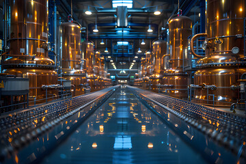 Obraz premium view of the factory. Generative AI