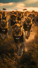 tiger in the sunset. Generative AI