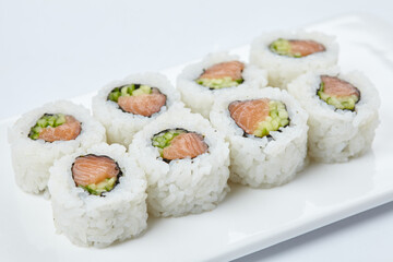 tasty sushi on the white - 775791114