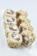 tasty sushi on the white - 775791127