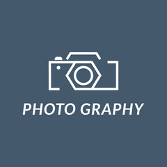 camera photography logo icon vector illustration