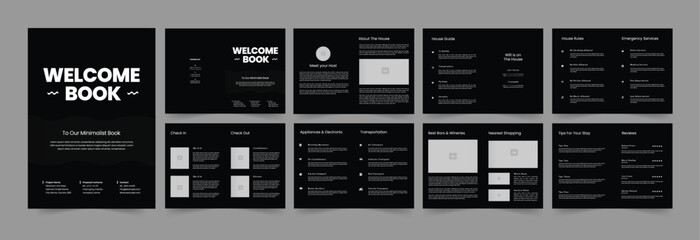 Welcome book design 16pages welcome brochure layout template.