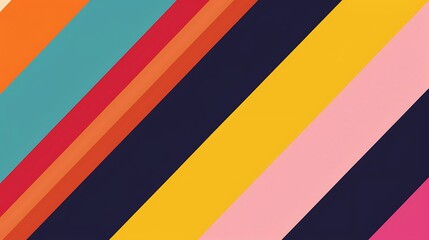 design poster with colorful stripes