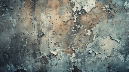 Aged wall texture with peeling paint. Urban decay and grunge background concept