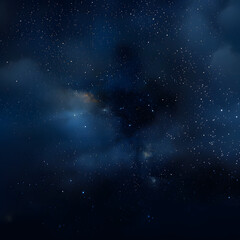 Obraz premium There are many stars in the dark blue sky. Generative AI
