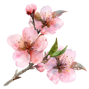 There are three pink flowers in bloom and two flowers are not yet in bloom. Generative AI