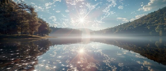 Celestial Serenity Tranquil lake