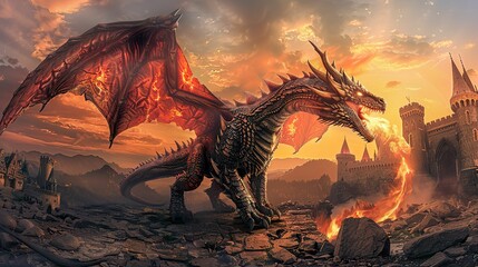 Dragon scales - obrazy, fototapety, plakaty