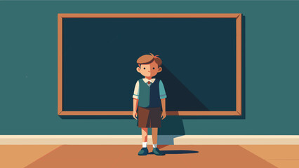 teacher with blackboard