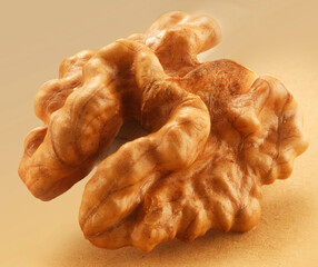 Walnuss, Nuss, close up, isoliert, Di&auml;t, Walnusskern,