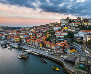 Aerial view in Porto city, Portugal