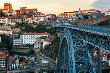 Dom Luis I Bridge between Porto and Vila Nova de Gaia, Portugal