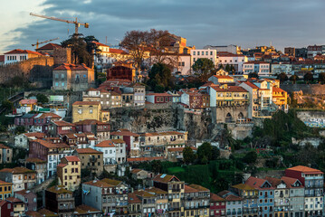 Porto city, view from Vila Nova de Gaia city, Portugal