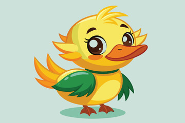 cute duck vector.eps