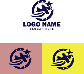Plane logo icon vector for business app icon airplane travel tour air ticket logo template