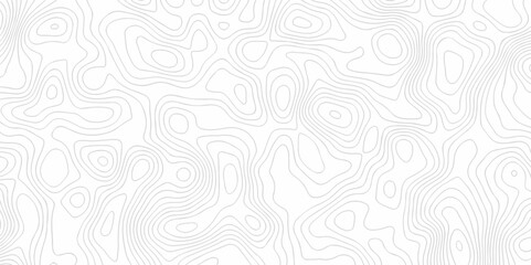 Obraz premium Vector geography landscape Topo contour map on white background, Topographic contour lines. Seamless pattern with lines Topographic map. Geographic mountain relief diagram line wave carve pattern.