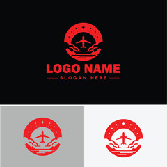 Plane logo icon vector for business app icon airplane travel tour air ticket logo template