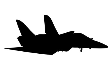 jet fighter silhouette vector design, modern jet fighter