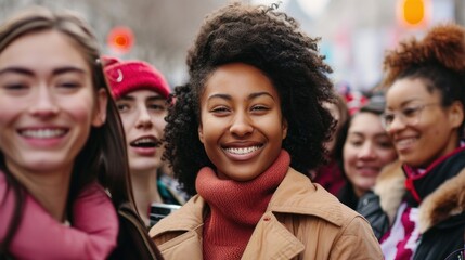 Pay homage to International Women Day. Multifaceted experiences of women. Focus on inclusive representation and intersectional storytelling. Essence of female strength with