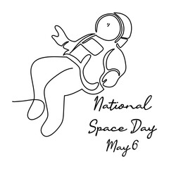line art of National Space Day good for National Space Day celebrate. line art. illustration.