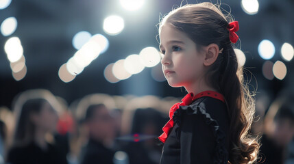 the little girl at the fashion show