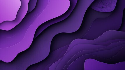 Modern dark papercut background with purple overlap layers decoration