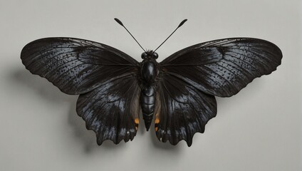 Obraz premium large black butterfly on a white background