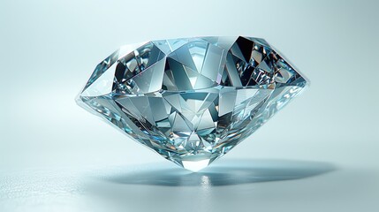 Brilliant diamond isolated on white background