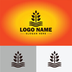 plant logo icon vector for business app icon farm Tree plant agriculture logo template