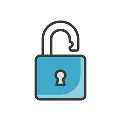 lock open vector icon