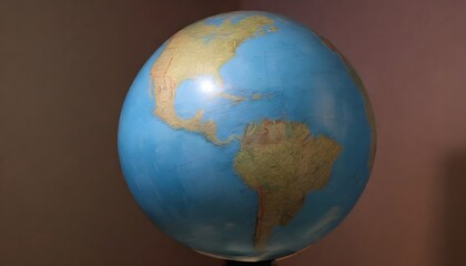 World map with globe