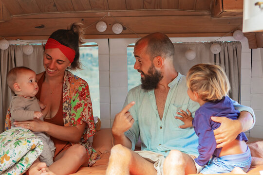 Family Living Full-time in Customized Van with Home Amenities