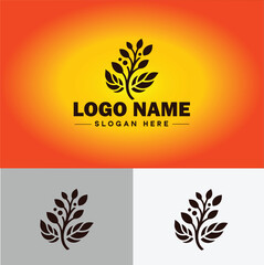 plant logo icon vector for business app icon farm Tree plant agriculture logo template