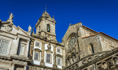 Church of the Venerable Third Order of St. Francis and Church of St Francis in Porto, Portugal - obrazy, fototapety, plakaty