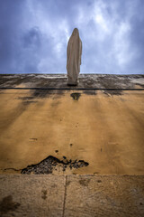 Madonna verso il cielo art installation by Alfredo Romano on Ortygia island, Syracuse city, Sicily,...