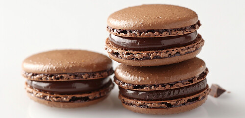Layers of luscious chocolate ganache sandwiched between delicate macaron shells.