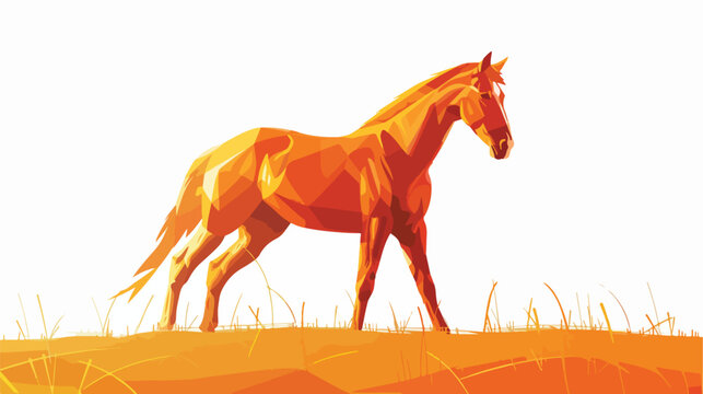 Horse shape vector design illustration Flat vector isolated