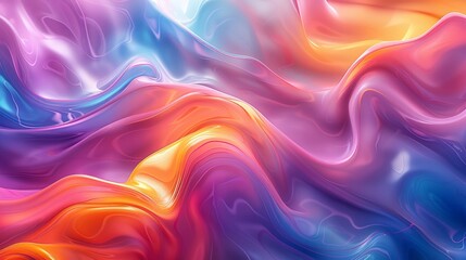 Colorful abstract swirls resembling molten liquid art - obrazy, fototapety, plakaty